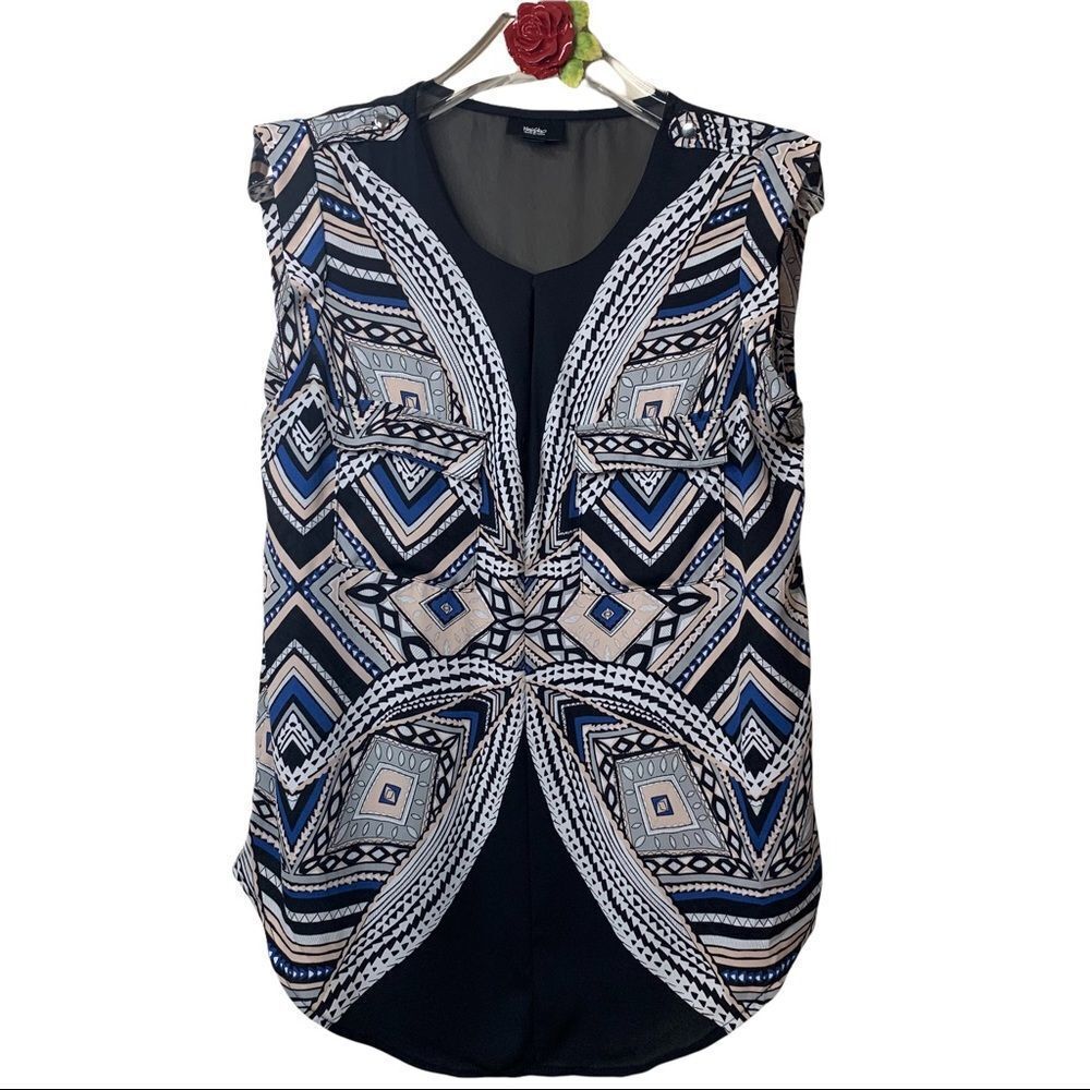 MOSSIMO Aztec sleeveless Blue/Black/Cream Top